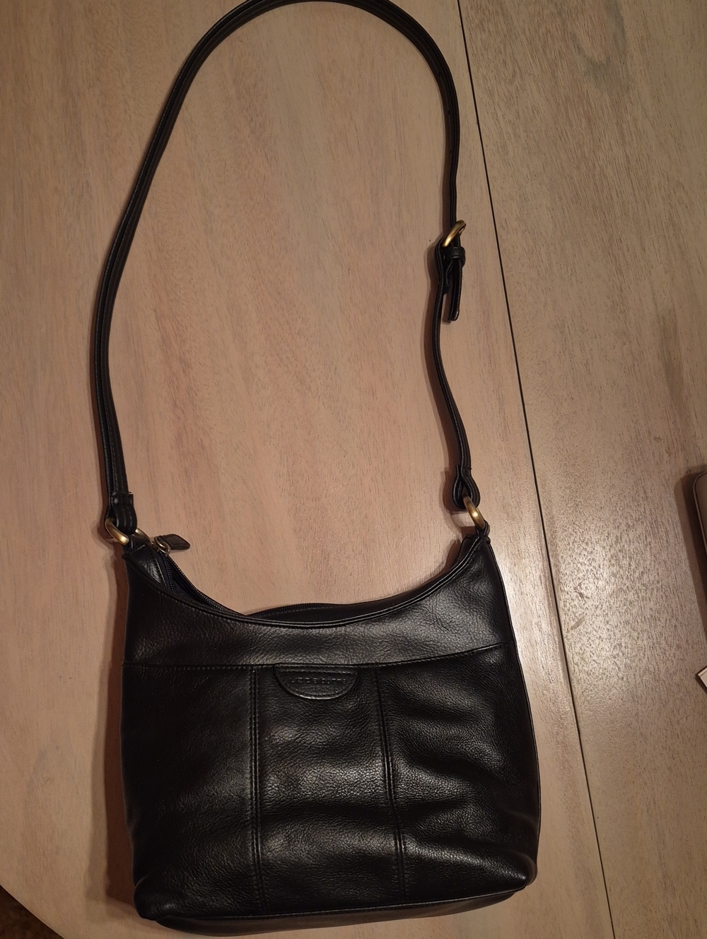 Vintage Liz Claiborne Black Leather Crossbody Bag